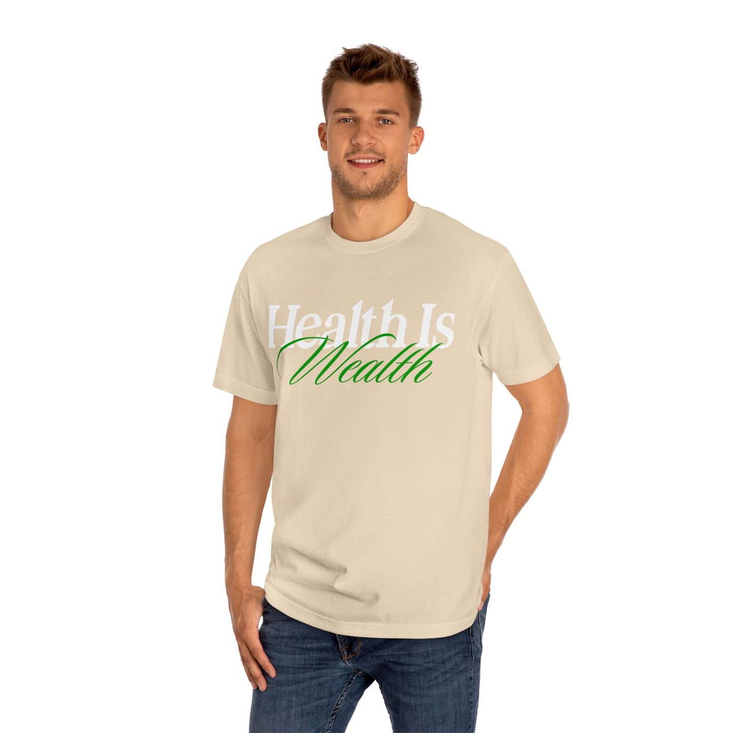 Health Is Wealth Tee — Inspirational Wellness Graphic Shirt