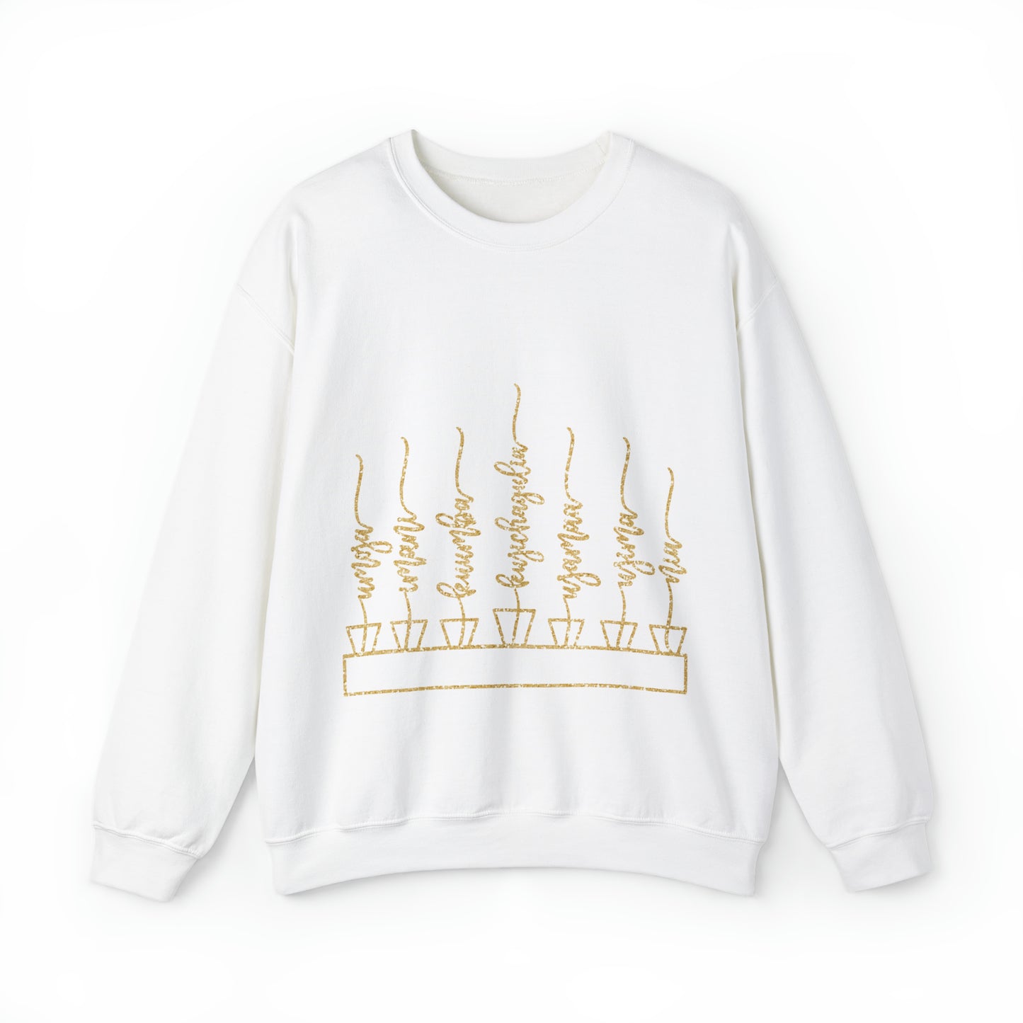 Kwanzaa Kinara with Candles Unisex Heavy Blend™ Crewneck Sweatshirt