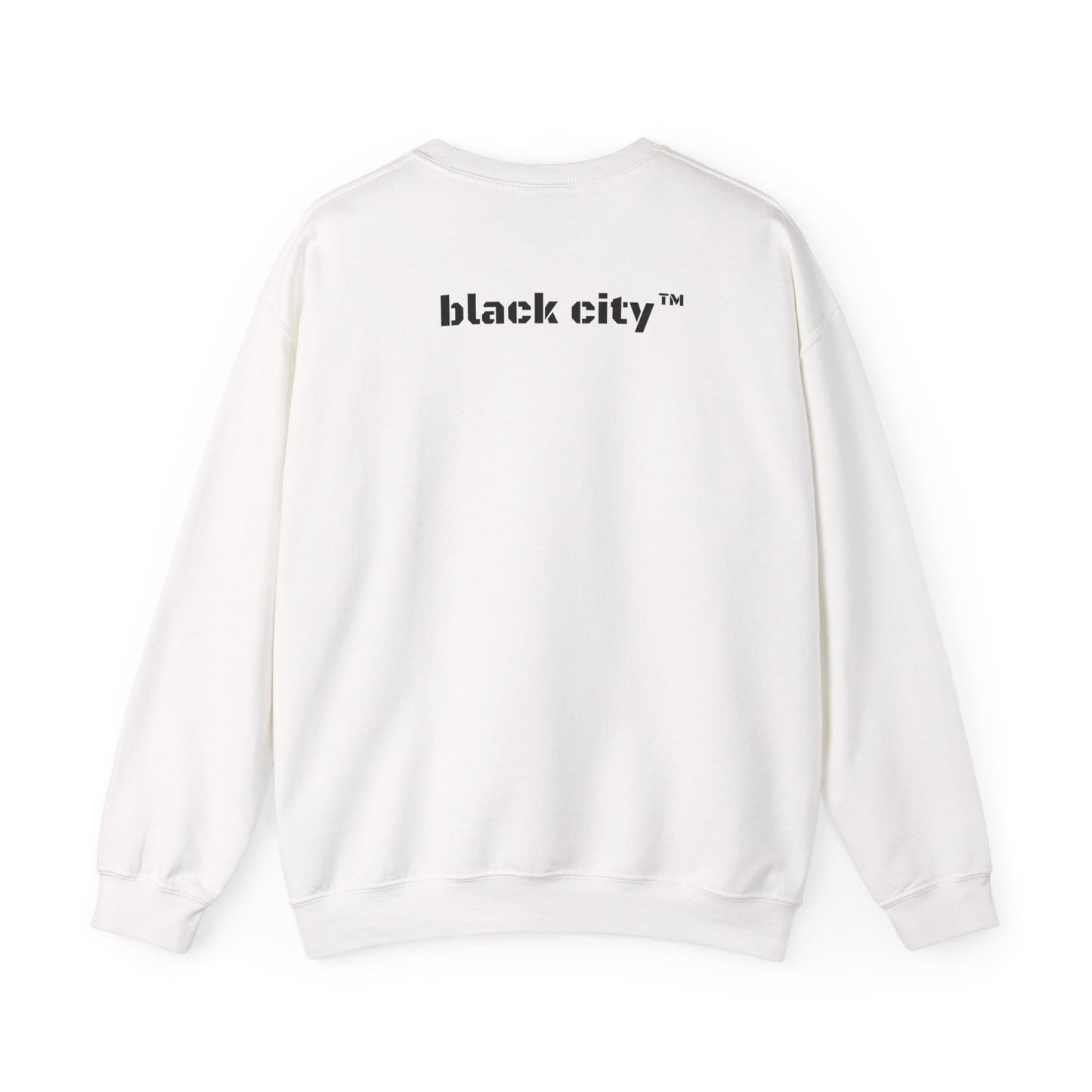 Crewneck Sweatshirt — "People's Free Food Program" Black City Graphic