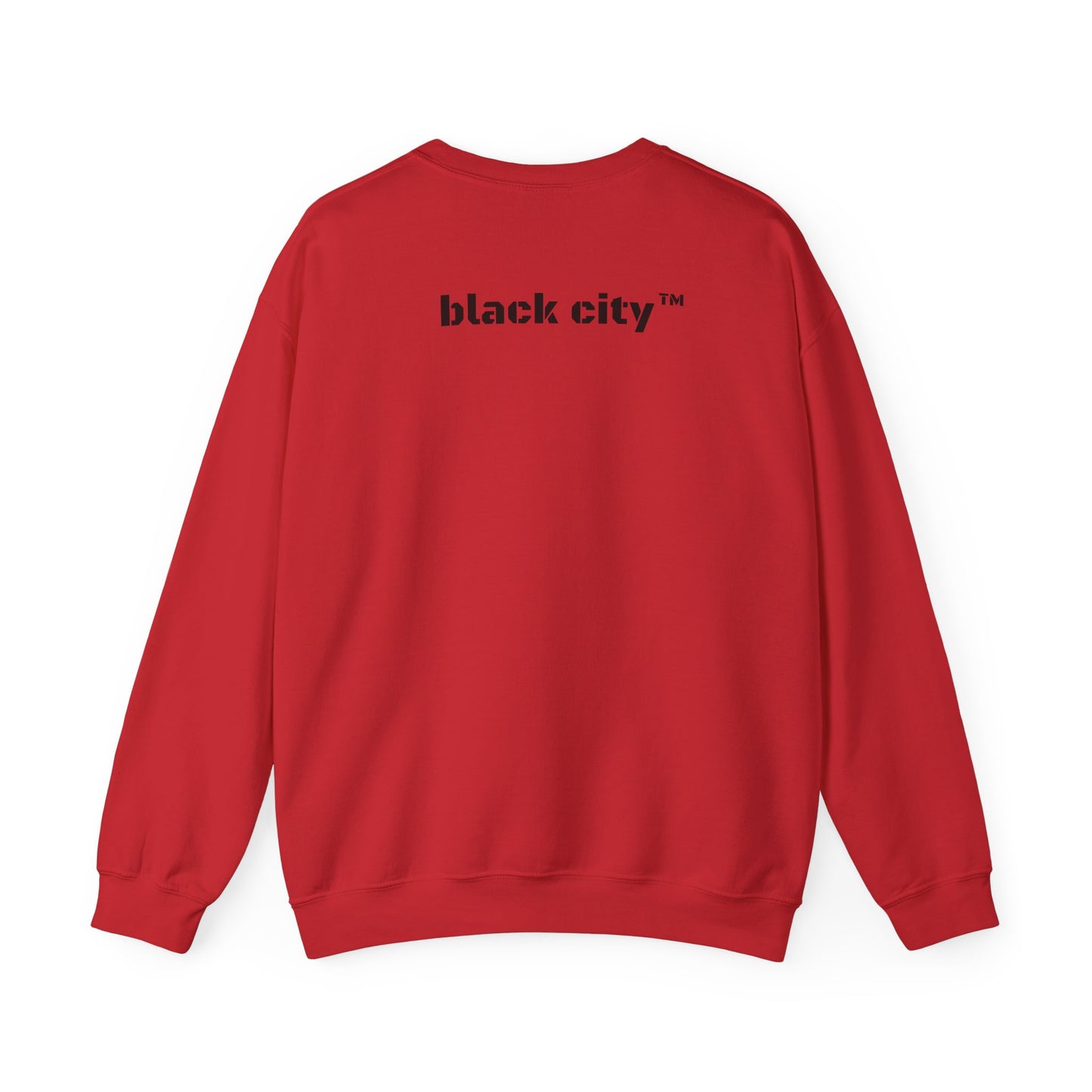 Crewneck Sweatshirt — "People's Free Food Program" Black City Graphic