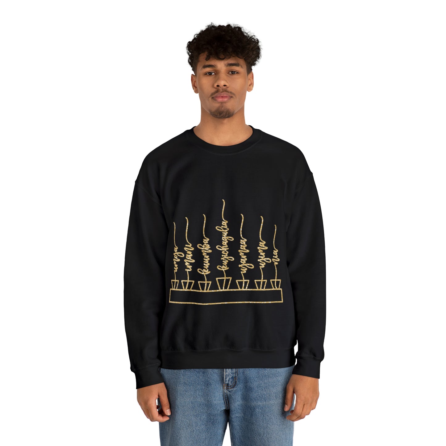 Kwanzaa Kinara with Candles Unisex Heavy Blend™ Crewneck Sweatshirt